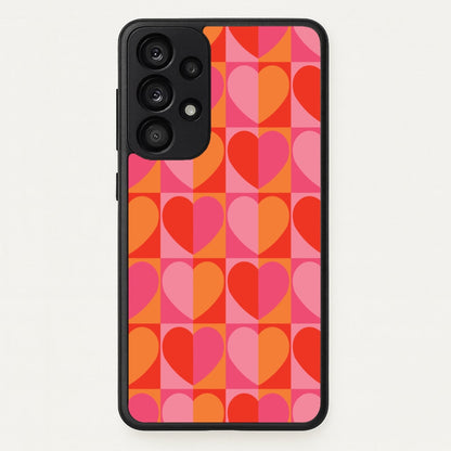 Sunset Hearts Pattern  - Summer Phone Case for Galaxy A53