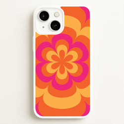 Sunset Trippy Flower Pattern  - Summer Phone Case for iPhone 13 Mini