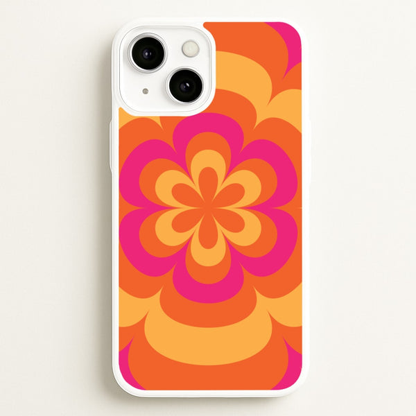 Sunset Trippy Flower Pattern  - Summer Phone Case for iPhone 13 Mini