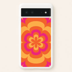Sunset Trippy Flower Pattern  - Summer Phone Case for Google Pixel 6