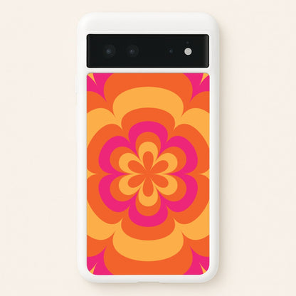 Sunset Trippy Flower Pattern  - Summer Phone Case for Google Pixel 6