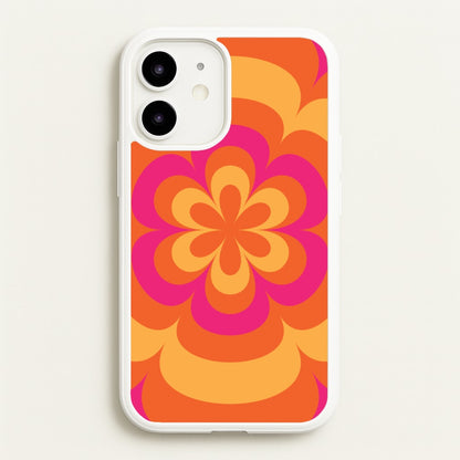 Sunset Trippy Flower Pattern  - Summer Phone Case for iPhone 12 Mini
