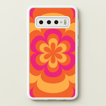 Sunset Trippy Flower Pattern  - Summer Phone Case for Galaxy S10 Plus