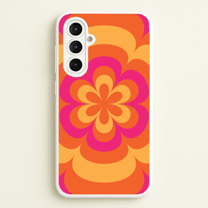 Sunset Trippy Flower Pattern  - Summer Phone Case for Galaxy A16