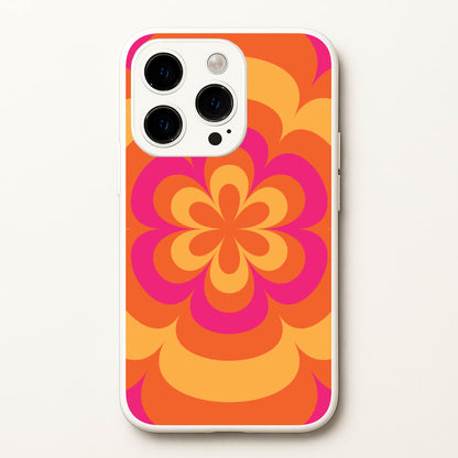Sunset Trippy Flower Pattern  - Summer Phone Case for iPhone 14 Pro