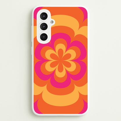 Sunset Trippy Flower Pattern  - Summer Phone Case for Galaxy S23FE