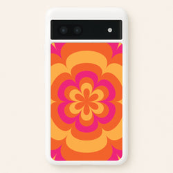 Sunset Trippy Flower Pattern  - Summer Phone Case for Google Pixel 6a