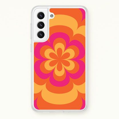 Sunset Trippy Flower Pattern  - Summer Phone Case for Galaxy S22 Plus