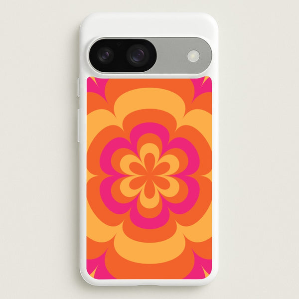 Sunset Trippy Flower Pattern  - Summer Phone Case for Google Pixel 9 / 9 Pro
