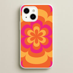Sunset Trippy Flower Pattern  - Summer Phone Case for iPhone 14 Plus