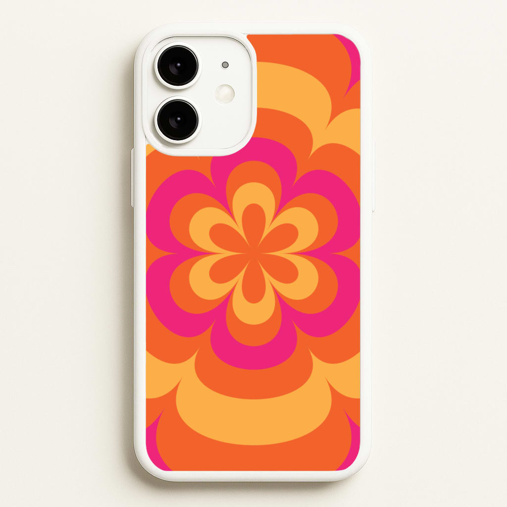 Sunset Trippy Flower Pattern  - Summer Phone Case for iPhone 11