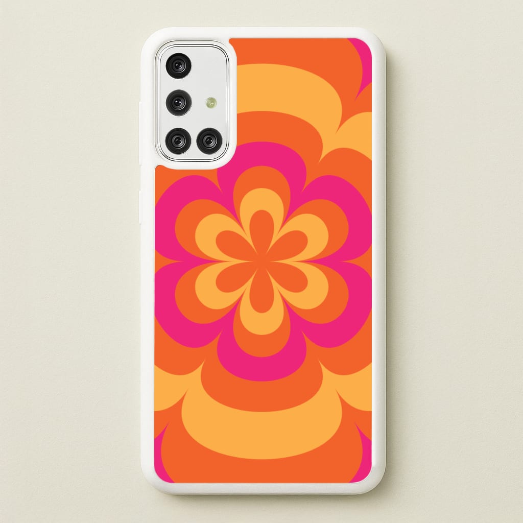 Sunset Trippy Flower Pattern  - Summer Phone Case for Galaxy A71