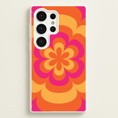 Sunset Trippy Flower Pattern  - Summer Phone Case for Galaxy S25 Ultra