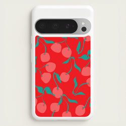 Red Abstract Cherries Pattern  - Summer Phone Case for Google Pixel 9 Pro XL