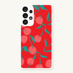 Red Abstract Cherries Pattern  - Summer Phone Case for Galaxy A53
