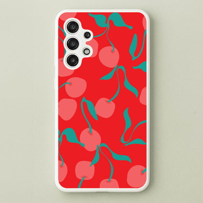 Red Abstract Cherries Pattern  - Summer Phone Case for Galaxy A13