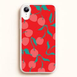 Red Abstract Cherries Pattern  - Summer Phone Case for iPhone XR