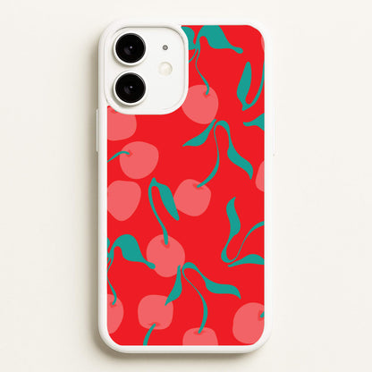 Red Abstract Cherries Pattern  - Summer Phone Case for iPhone 11