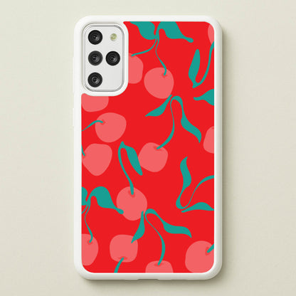 Red Abstract Cherries Pattern  - Summer Phone Case for Galaxy S20 Plus