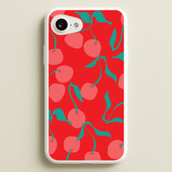 Red Abstract Cherries Pattern  - Summer Phone Case for iPhone 16e