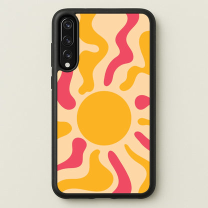 Yellow And Pink Abstract Sun  - Summer Phone Case for Huawei P20 Pro