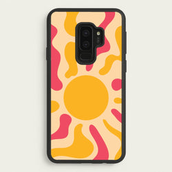 Yellow And Pink Abstract Sun  - Summer Phone Case for Galaxy S9 Plus