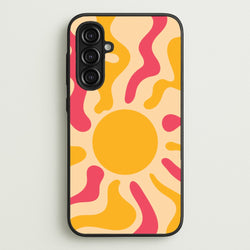 Yellow And Pink Abstract Sun  - Summer Phone Case for Galaxy A16