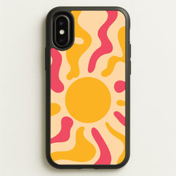 Yellow And Pink Abstract Sun  - Summer Phone Case for iPhone X / XS