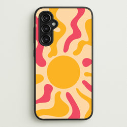 Yellow And Pink Abstract Sun  - Summer Phone Case for Galaxy A14