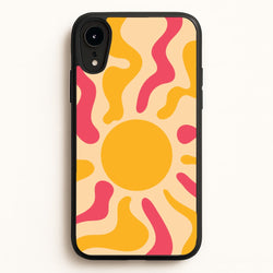 Yellow And Pink Abstract Sun  - Summer Phone Case for iPhone XR