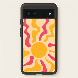 Yellow And Pink Abstract Sun  - Summer Phone Case for Google Pixel 7a
