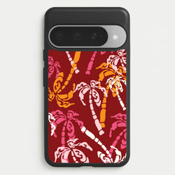 Abstract Palm Trees Pattern Phone Case for Google Pixel 10 Pro XL