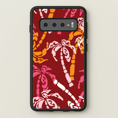 Abstract Palm Trees Pattern  - Summer Phone Case for Galaxy S10