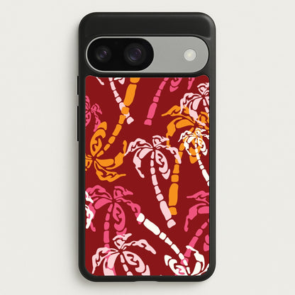 Abstract Palm Trees Pattern  - Summer Phone Case for Google Pixel 9 / 9 Pro