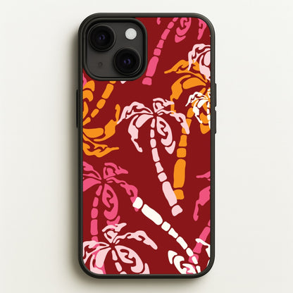 Abstract Palm Trees Pattern  - Summer Phone Case for iPhone 13