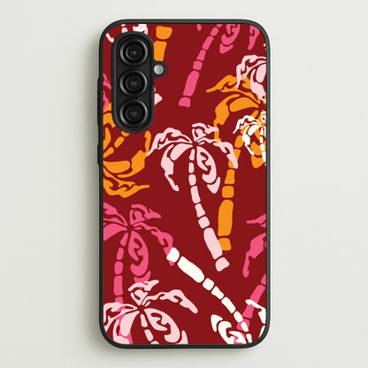 Abstract Palm Trees Pattern  - Summer Phone Case for Galaxy A16