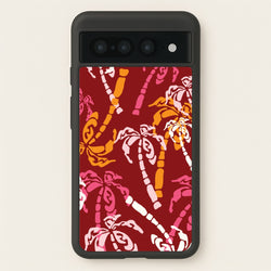 Abstract Palm Trees Pattern  - Summer Phone Case for Google Pixel 7 Pro