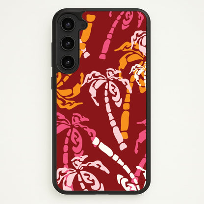 Abstract Palm Trees Pattern  - Summer Phone Case for Galaxy S23 Plus