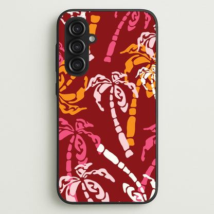 Abstract Palm Trees Pattern  - Summer Phone Case for Galaxy S23FE