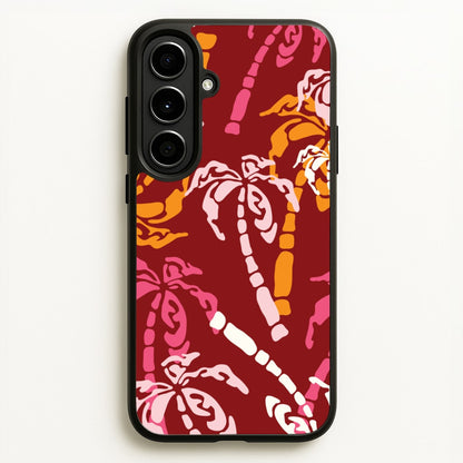 Abstract Palm Trees Pattern  - Summer Phone Case for Galaxy A56