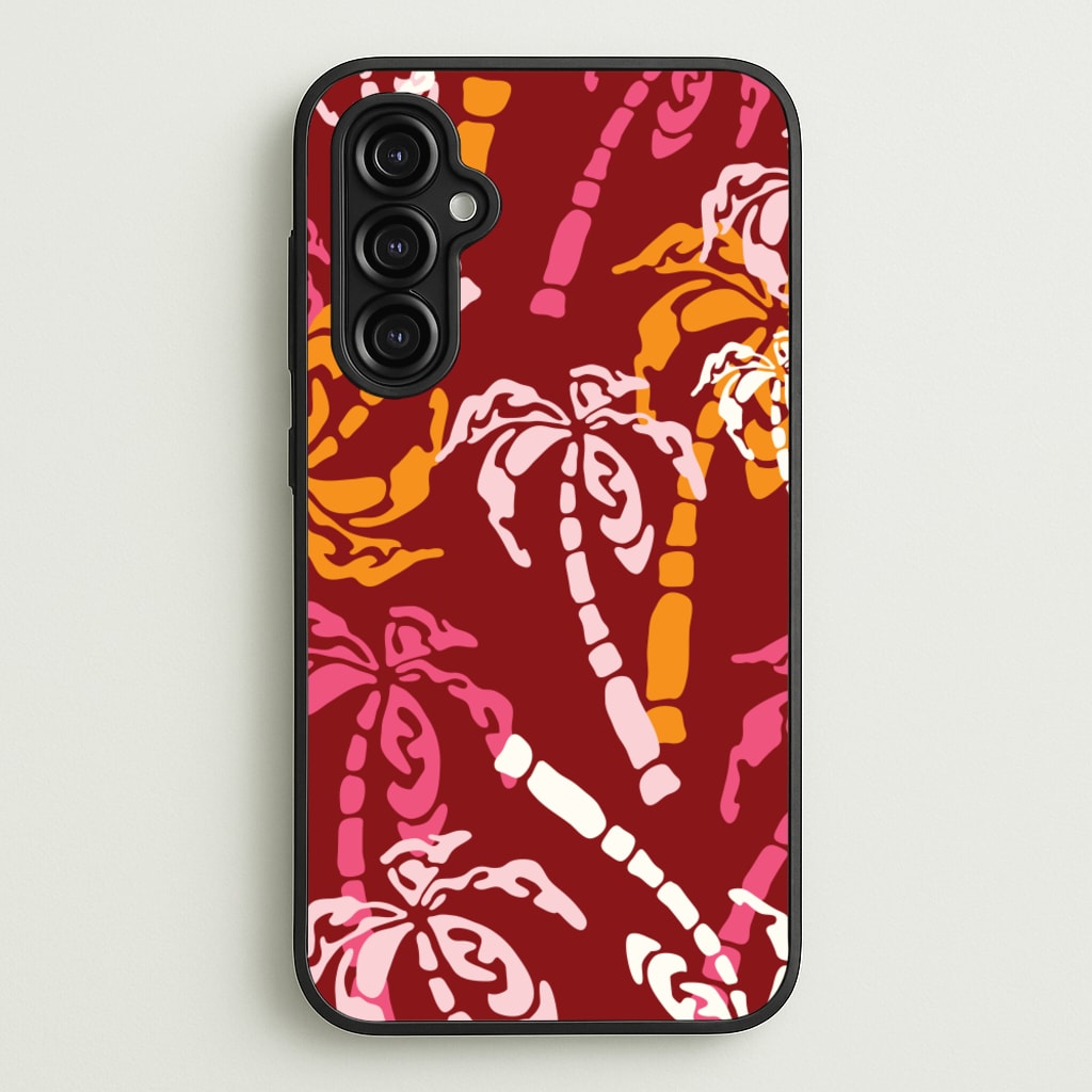 Abstract Palm Trees Pattern  - Summer Phone Case for Galaxy A14