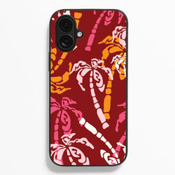 Abstract Palm Trees Pattern  - Summer Phone Case for iPhone 16 Plus