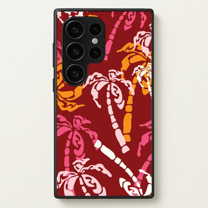 Abstract Palm Trees Pattern  - Summer Phone Case for Galaxy S24 Ultra