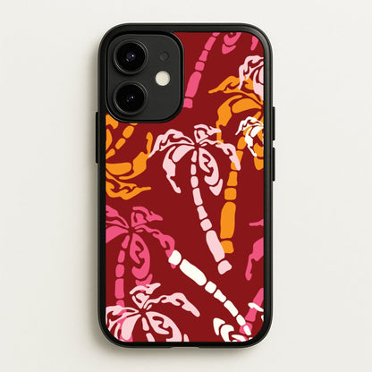 Abstract Palm Trees Pattern  - Summer Phone Case for iPhone 12 / 12 Pro