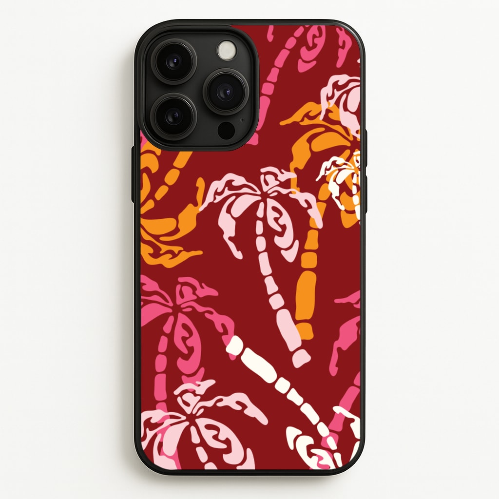Abstract Palm Trees Pattern  - Summer Phone Case for iPhone 13 Pro Max