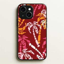 Abstract Palm Trees Pattern  - Summer Phone Case for iPhone 15