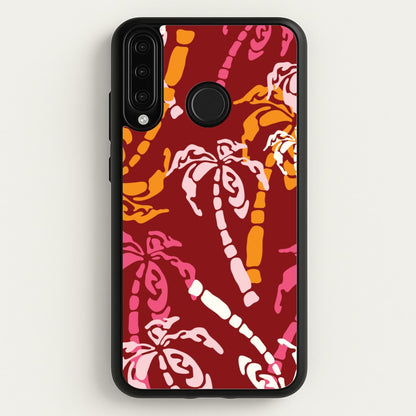 Abstract Palm Trees Pattern  - Summer Phone Case for Huawei P30 Lite
