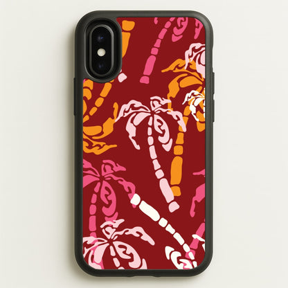 Abstract Palm Trees Pattern  - Summer Phone Case for iPhone X / XS