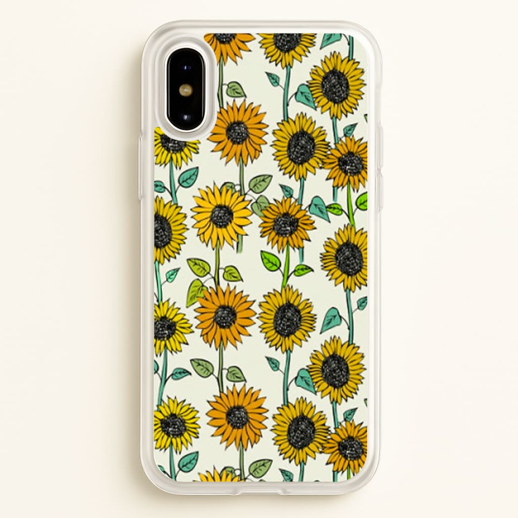 Painted Sunflowers  - Floral Phone Case for iPhone X / XS