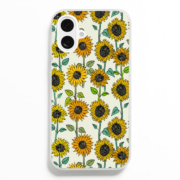 Painted Sunflowers  - Floral Phone Case for iPhone 16 Plus